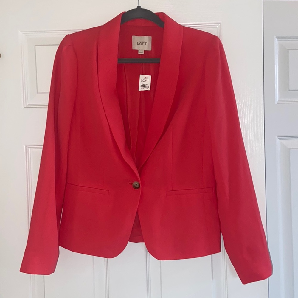 Loft Coral Pink Blazer Size Small